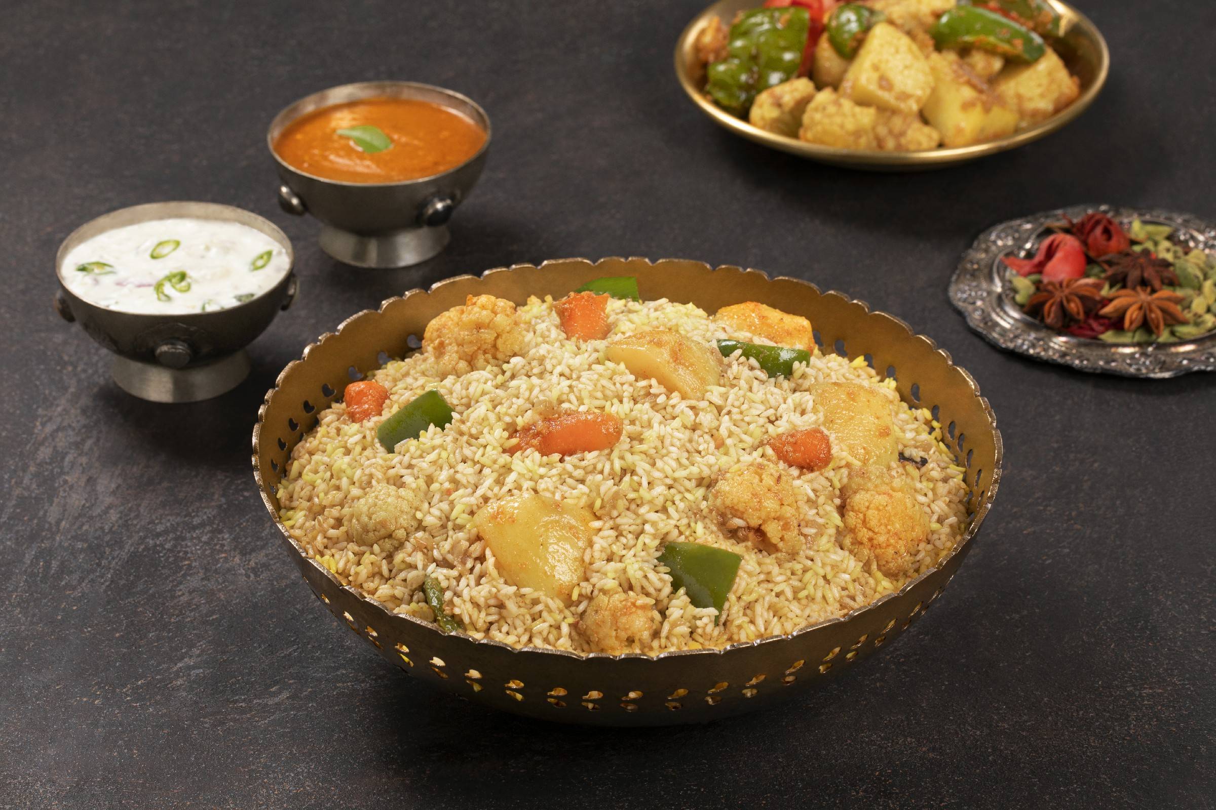 Subz Dum Aloo Biryani